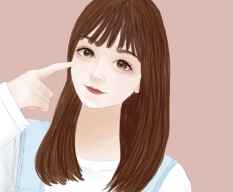 自分好みのお顔のイラストを書きます 特に素材がない場合は盛れたプリクラなどを参考にします！ イメージ2