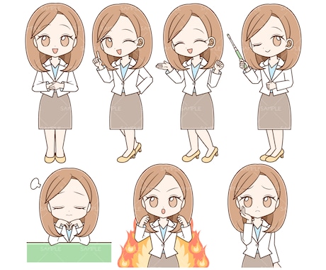デフォルメ系ポップなカットイラストお描きします 商用可◆Illustrator使用◆イラレデータ納品承ります イメージ1