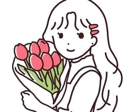 シンプルでゆるい人物・動物・雑貨イラスト描きます イメージ1