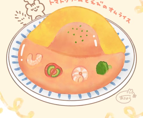 メニュー作成も可！かわいい食べ物イラスト描きます 挿絵やグッズイラストにしてもかわいい優しい雰囲気が得意です イメージ2
