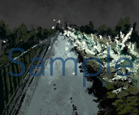 写真を参考に風景イラストを描きます デジタルで簡単な風景、背景を描きます。 イメージ2