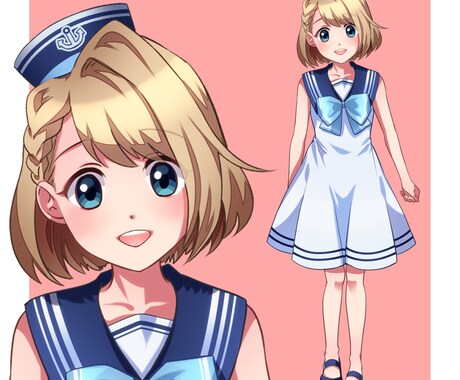 一点もの！Live2Dキャラ販売します 【魂募集】水兵少女【Vtuber立ち絵・モデリング済み】 イメージ1