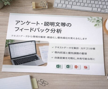 アンケート結果を整理し改善提案まで行います 集まった声を構造化し、行動につながる形へ イメージ2