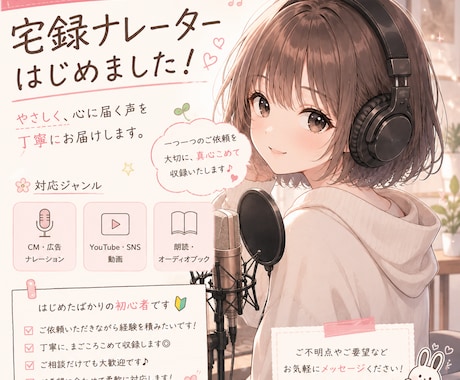 あなたの動画を声で明るく彩ります イメージ1