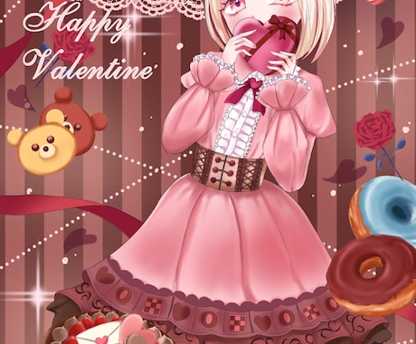 オリジナルキャラクターを描きます オシャレ可愛い絵です♪アイコン、サムネ、表紙などにどうぞ。 イメージ2