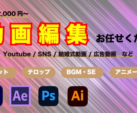 動画編集（カット、テロップなど）を承ります ご自分では面倒な動画編集作業を承ります イメージ1