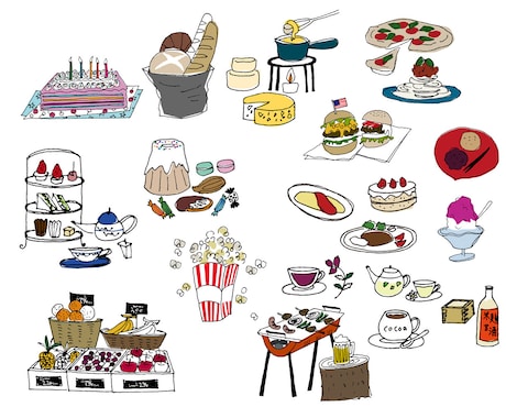 食べ物のカットイラストを描きます Webや印刷物の挿絵・捕捉説明などにご利用ください イメージ2