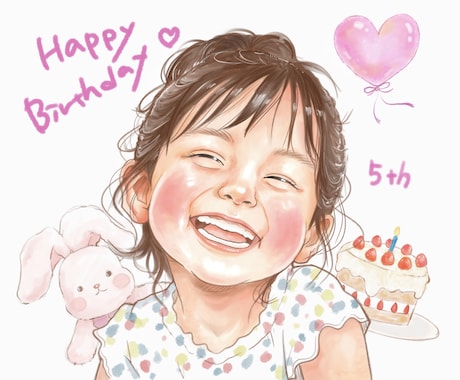 今にも動き出しそうな可愛い似顔絵（にがおえ描きます イメージ1