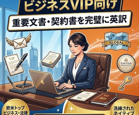 VIP向けビジネスレターや重要文書完璧に英訳します イメージ1