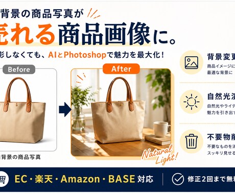 ECで目を引く商品画像を制作しますます イメージ1
