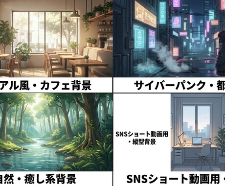 実績4300件超！エモい配信背景制作します AIでバズる作業用ループ背景動画・エモい配信背景！ イメージ2