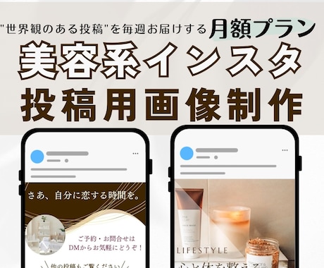 美容系専用月額プラン！週1投稿のデザインします “キレイ”はデザインから。サロンの世界観、魅せます。 イメージ1