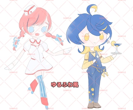 商用利用〇ミニキャライラスト制作いたします 色んな絵柄、タッチの選べるあなただけのミニキャラ制作します！ イメージ2
