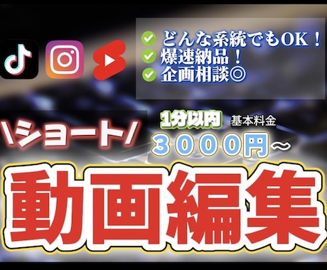 テーマ様々なSNS向けショート動画を編集します 丁寧、かつスピーディーに作製するため、同時受付1件のみ！ イメージ1