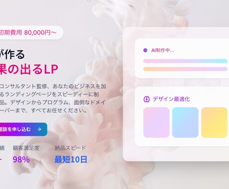 高品質・低価格・最短納品 AIでLPを制作します AIコンサルタント・プログラマー歴10年以上 イメージ1