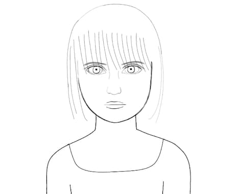 リアル系少女線画描きます 美を感じる線描描けます 美を感じる洗練された線描描けます イメージ1