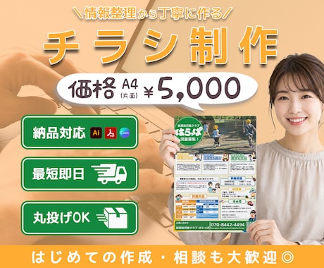 情報整理した伝わる集客チラシ作ります 初心者大歓迎！イベント・告知・集客用など安心してお任せ下さい イメージ1