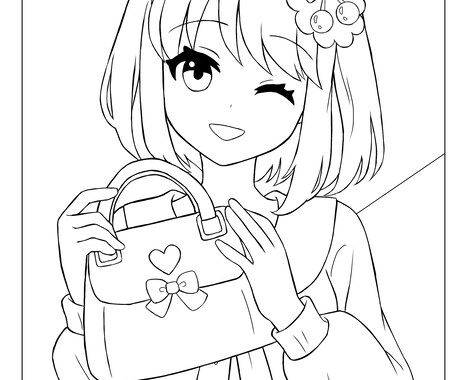 塗りやすさ重視　手描きの塗り絵線画を制作します 自分だけのキャラを塗って楽しみたい方へ イメージ2