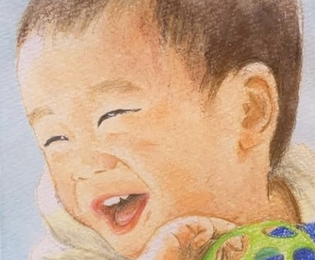 やさしい手描きタッチで似顔絵をお作りします 思い出の一瞬を、やさしい色と表情で形にします。 イメージ1
