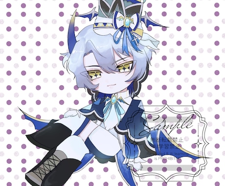 ミニキャラ描きます アイコンや、ヘッダー、サムネ、に使用できるミニキャラ描きます イメージ1