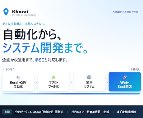 自動化からシステム開発まで何でも作ります 非エンジニアでも丸投げOK。自社開発の作り手が対応します イメージ1