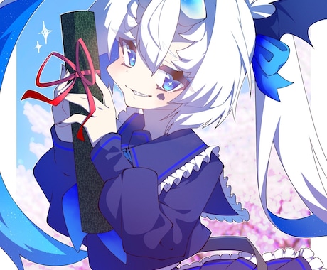 アニメ塗りのかわいいイラストを描きます イメージ1