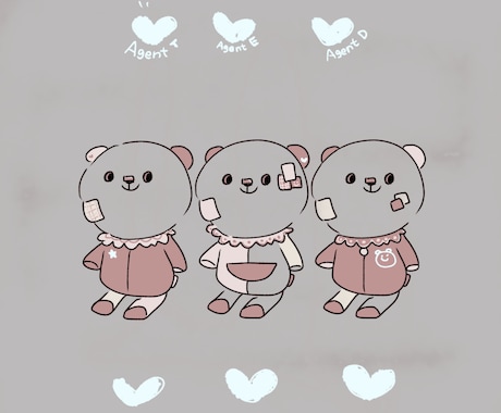 ゆるくて可愛い♩SNS用アイコンをお描きします / かわいい個性豊かなオリジナルのキャラクターたちです イメージ2