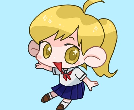 ちみっちゃくて可愛いミニキャラ描きます ころころ可愛らしいテイストで2頭身イラスト♪ イメージ1