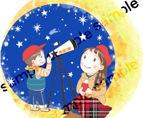 ほんわか物語のようなアイコンを作ります 小物描込みオプションなし！2人まで3000円※動物もカウント イメージ2