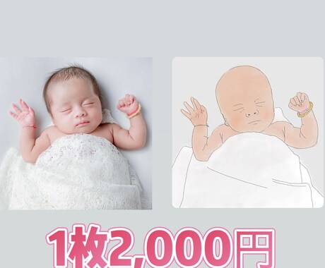 お客様から頂いた画像を一枚のイラストに仕上げます 思い出の1枚をより素敵なものに！ イメージ2