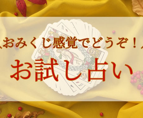 お試し占いできます 手軽なワンコイン占いで、まずはお試ししてみませんか？ イメージ1
