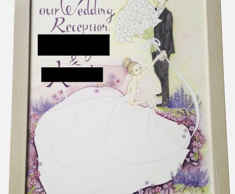 結婚式のウェルカムボード描きます 可愛すぎない、大人な画風をお求めの方へ。 イメージ1