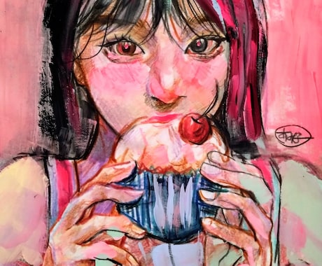 世界に1つだけのアナログ似顔絵イラスト描きます イメージ1