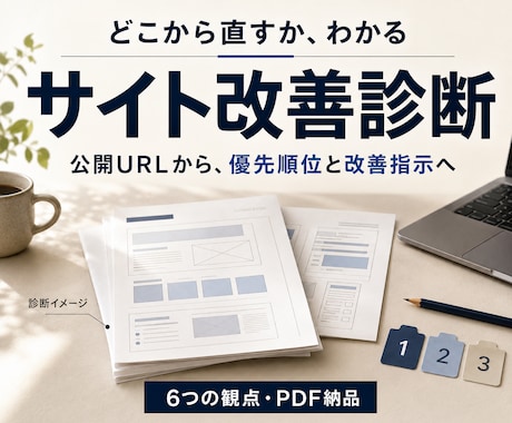 ホームページの問題点を診断し改善指示書にします 公開URLから直す順番と具体的な指示を整理 イメージ1