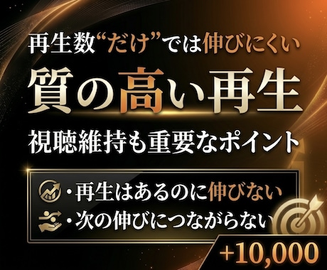 YouTube高品質再生数を1万回増やします 高視聴維持率の本物の再生数｜✅チャンネル診断付き イメージ1