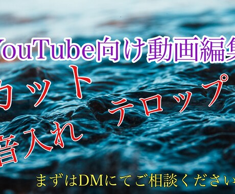 格安でYouTube向けの動画編集承ります YouTubeなどの動画編集いたします！！！ イメージ1