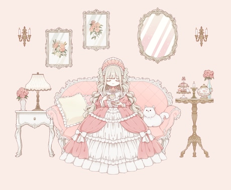 キュートな女の子描きます イメージ1