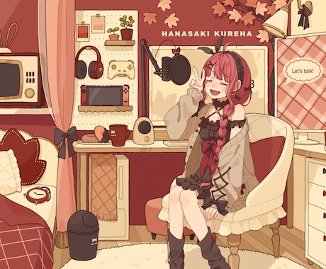 あなたの好きを詰め込んだ理想のお部屋を描きます サムネイル、配信背景、待機画面におすすめ！ イメージ2