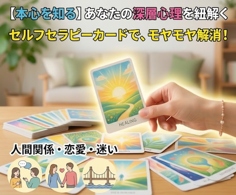 セルフセラピーカードで心のモヤモヤの正体を暴きます カードが映すあなたの本心から、新しい一歩を踏み出しませんか？ イメージ1