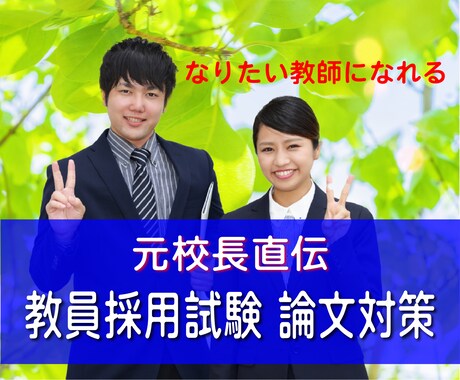 元面接官が教える｜教員採用試験合格論文を指導します 自治体別の傾向を分析。採点ポイントを押さえた個別添削！ イメージ1