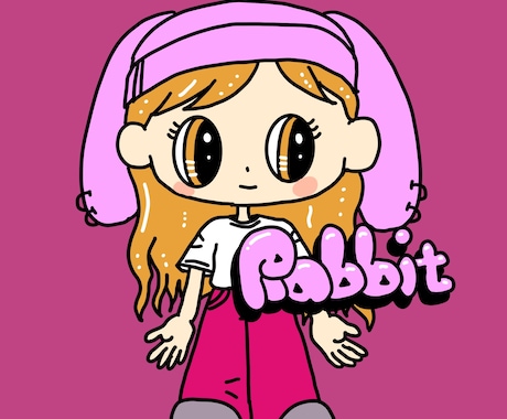 人物イラストとロゴの1枚絵を描きます カートゥーン風人物イラストを描きます イメージ1