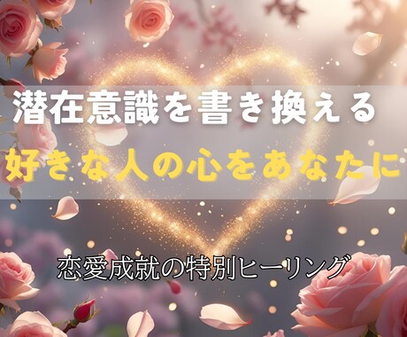 好きな人の潜在意識を書き換え、あなたを選ばせます 心に響く恋愛ヒーリング✦あの人の想いをあなたのもとへ イメージ1
