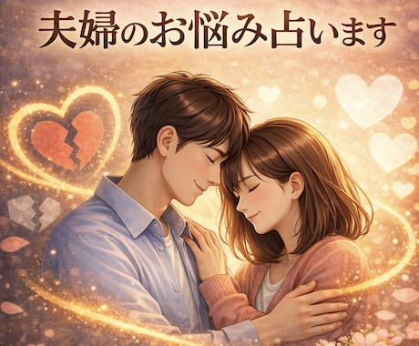 夫婦関係を良くしていきたい方へ。詳しく占います 夫・妻の気持ちを知って、絆を深めましょう！ イメージ1