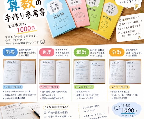 小学生の算数を楽しく攻略する手作りデータつくります イメージ1