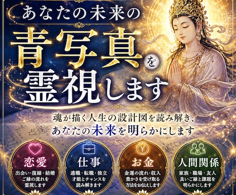 あなたの未来の青写真を霊視します これから訪れる転機と人生の流れを読み解きます イメージ1