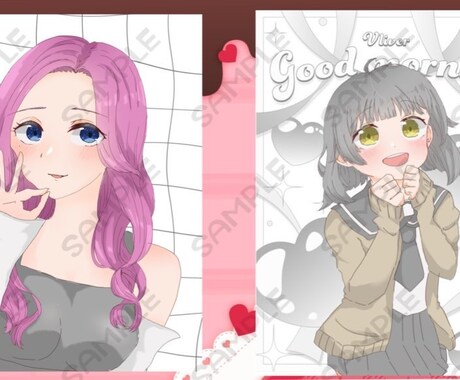 かわいい女の子をで描きます