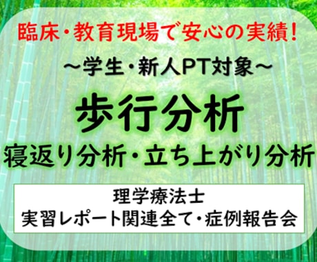 実習レポート・症例報告の添削、書き方サポートします 歩行分析、動作分析、統合と解釈、課題サポート等、何でもOK！ イメージ1