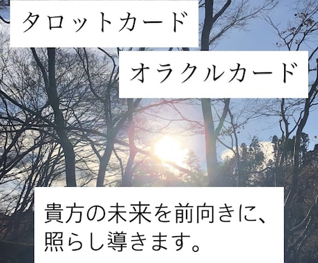 タロット・オラクルカードリーディングいたします 貴方のお悩み解決のお手伝い、そして前向きな未来へ。 イメージ1