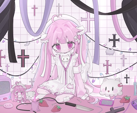 動画のサムネイルやアイコン等のイラスト提供します イメージ1