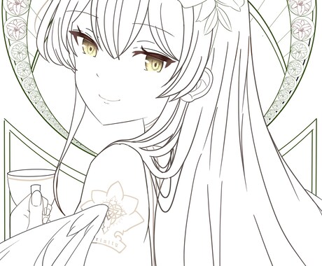 面倒…苦手…な線画、代わりに描きます ラフや下書きから線画に変える線画代行サービス! イメージ2